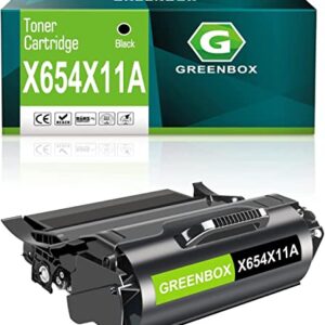 GREENBOX Remanufactured X654X11A High Yield Toner Cartridge for Lexmark X654X11A for X654de X656de X656dte X658de X658dfe X658dme X658dte X658dtfe X658dtme Printer (36,000 Pages, Black, 1 Pack)