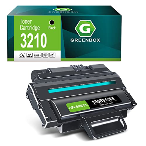 GREENBOX Remanufactured 3210 Toner Cartridge Replacement for Xerox 3210 3220 106R01486 for WorkCentre 3210 3210N 3220 Printer, High Yield 4,100 Pages (1 Black)