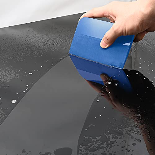 Gomake 3 in 1 PPF Squeegee Kit for Car, Soft TPU Small Squeegee Anti Scratch Rubber Scraper for Vinyl Wrap Installation,Window Tinting Tool,Water Wiper Windshield Glass Cleaning Squeegee Tool