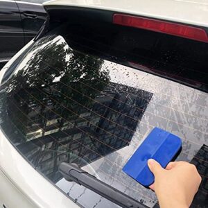 Gomake 3 in 1 PPF Squeegee Kit for Car, Soft TPU Small Squeegee Anti Scratch Rubber Scraper for Vinyl Wrap Installation,Window Tinting Tool,Water Wiper Windshield Glass Cleaning Squeegee Tool