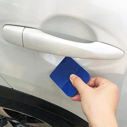 Gomake 3 in 1 PPF Squeegee Kit for Car, Soft TPU Small Squeegee Anti Scratch Rubber Scraper for Vinyl Wrap Installation,Window Tinting Tool,Water Wiper Windshield Glass Cleaning Squeegee Tool