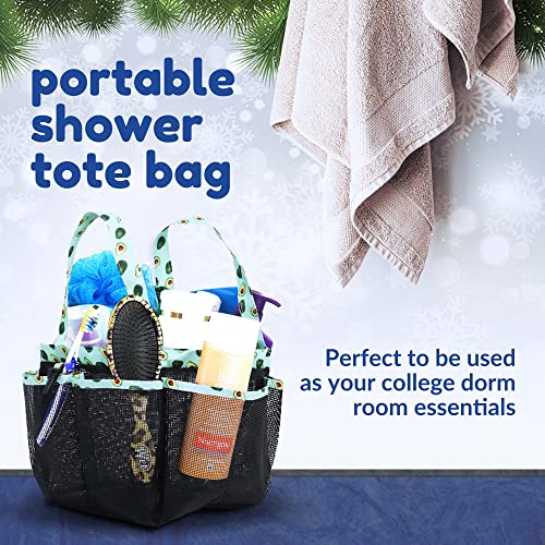 Mesh Shower Caddy, High Capacity Nylon Beach Bag, Sustainable and Quick-Dry Toiletry Bag, Portable and Light Quick Dry Bath Organizer Dorm Essential (Avocado) - Parrishoot