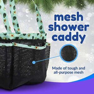 Mesh Shower Caddy, High Capacity Nylon Beach Bag, Sustainable and Quick-Dry Toiletry Bag, Portable and Light Quick Dry Bath Organizer Dorm Essential (Avocado) - Parrishoot