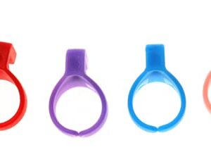 WOIWO 3 PCS Finger Thread Cutter Practical Ring Thread Cutter Ring Knife Sewing Tool Knitting Knife (Random Color )