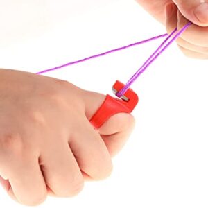 WOIWO 3 PCS Finger Thread Cutter Practical Ring Thread Cutter Ring Knife Sewing Tool Knitting Knife (Random Color )