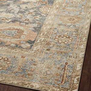Loloi II Margot Collection MAT-03 Ocean/Spice, Traditional 7'-6" x 9'-6" Area Rug
