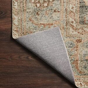 Loloi II Margot Collection MAT-03 Ocean/Spice, Traditional 7'-6" x 9'-6" Area Rug