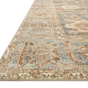 Loloi II Margot Collection MAT-03 Ocean/Spice, Traditional 7'-6" x 9'-6" Area Rug