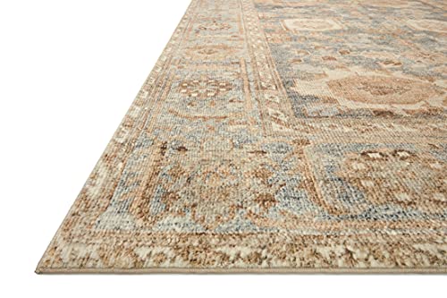 Loloi II Margot Collection MAT-03 Ocean/Spice, Traditional 7'-6" x 9'-6" Area Rug