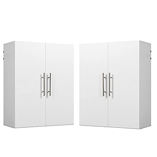 Home Square 2 Piece Wall Mounted Garage Cabinet Set in White