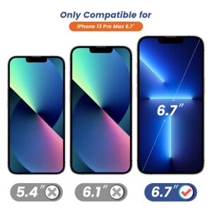 Mkeke Compatible for iPhone 13 Pro Max Screen Protector, Tempered Glass Screen Protector for iPhone 13 Pro Max with Camera Lens Protector 6.7 inch 3 Pack