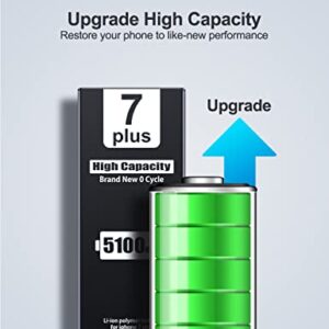 （5100mAh） Battery for iPhone 7 Plus(2022 New Version), (Model:A1661, A1784, A1785) High Capacity Than Others Replacement Battery with Complete Repair Tool Kit and Instructions .b