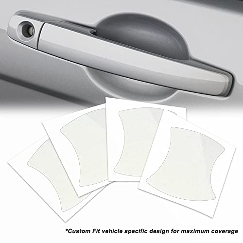 ReplaceMyParts Custom Fit Door Handle Cup Clear Bra Paint Protector Film Anti Scratch Stone Guard Self Healing PPF (Set of 4) for 2016 2017 2018 2019 Nissan Titan XD