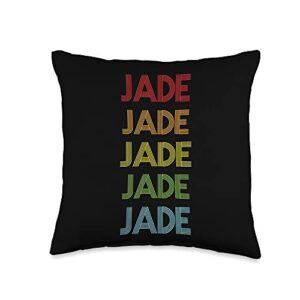 jade name gifts by vnz jade name throw pillow, 16x16, multicolor