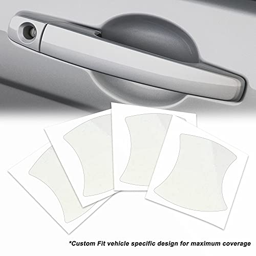 ReplaceMyParts Custom Fit Door Handle Cup Clear Bra Paint Protector Film Anti Scratch Stone Guard Self Healing PPF (Set of 4) for 2013 2014 2015 2016 Ford Fusion