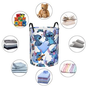 QHMY Laundry Hamper Laundry Baskets Laundry Bags Waterproof Foldable with Handles Large Round Storage Bags 38/62L Family/Kids/Bathroom/Bedroom/Dorm