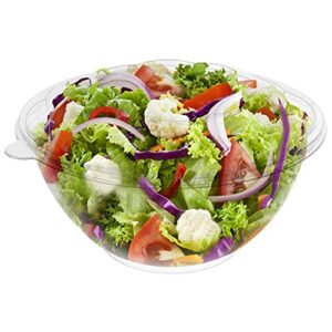 Cedilis 50 Pack 32oz Plastic Salad Bowls with Lid for Salad Meal Prep, Perfect for Picnics or as a To-Go Serving Bowl, Clear Disposable Containers