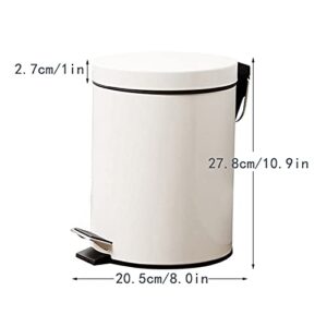 YITIANTIAN Wastebaskets 5 Liter Rectangular Hands-Free Kitchen Step Trash Can with Soft-, Bedroom, Kitchen, Craft Room, Office-Removable Lined Bucket Trash Can Bathroom Kitchen Bedroom