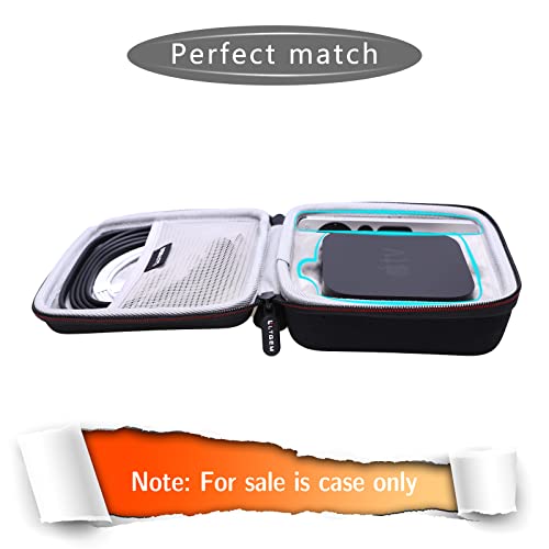 LTGEM EVA Hard Case for 2021 Apple TV HD (32GB, 5th Generation) and Apple TV 4K (32GB, Previous Model) - Travel - Protective Carrying Storage Bag