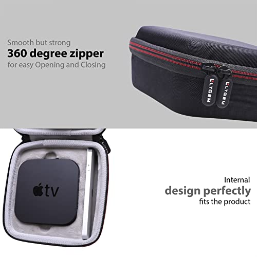 LTGEM EVA Hard Case for 2021 Apple TV HD (32GB, 5th Generation) and Apple TV 4K (32GB, Previous Model) - Travel - Protective Carrying Storage Bag