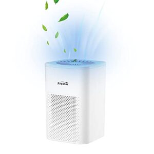 desktop air purifier small usb air purifiers with hepa filter for office bedroom bathroom, effectively removes pollutants, cigarette smoke, dust, odor, super quiet powered by usb no adapter (white)