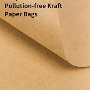 RACETOP Small Brown Kraft Paper Bags with Handles Bulk, 5.9"x3.2"x8.3" 100Pcs Small Brown Gift Bags, Mini Paper Bags, Gift Bags Bulk, Goodie Bag, Retail Bags, Gift Wrap Bags, Shopping Bags