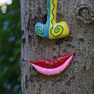 Coonoe Tree Faces Decor Outdoor, Cute Tree Decorations Outdoor Faces, Weather Resistance Colorful and Sturdy Fun Outdoor Tree Faces Decor, Creative Faces for Trees, Garden Tree Art Faces Decor