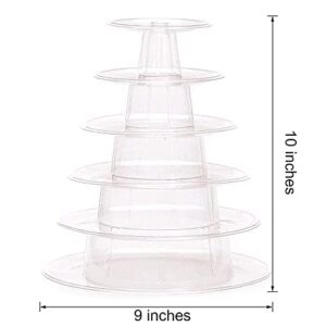 Candora 6-Layer Macaron Display Stand Cake Stand Macaron Tower Wedding Display Stand(2 Sets)