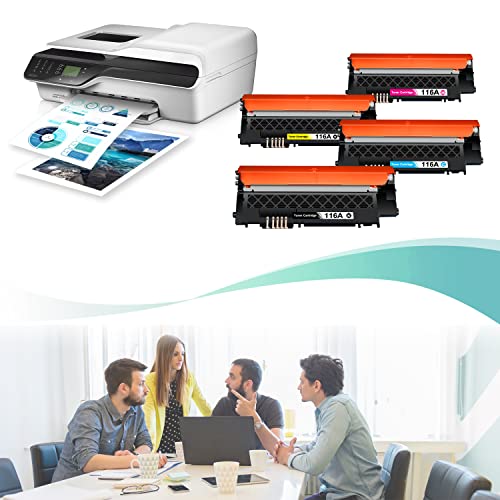 GREENBOX Compatible 116A Toner Cartridge Replacement for HP 116A W2060A W2061A W2062A W2063A for HP Color Laser MFP 179fnw MFP 178nw 150a 150nw Printer (1 Black 1 Cyan 1 Magenta 1 Yellow)