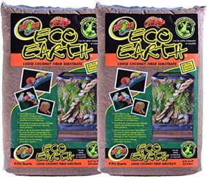 dbdpet 's bundle 2 pack zoomed eco earth loose coconut fiber reptile substrate 8 quarts | by zoomed & includes attached pro-tip guide