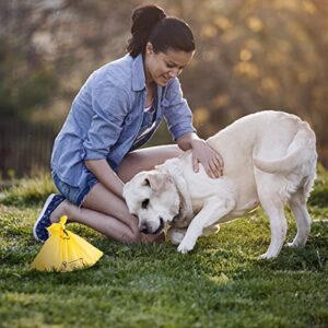 Certified Compostable Dog Poop Bags, 270 Count Eco Friendly and Leakproof Dog Waste Bags, Easy Open 100% Maize Yellow Poop Bag for Dog, 15 Doggy Bags Per Roll (18 rolls)