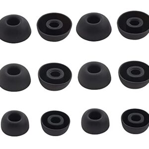 ALXCD Ear Tips Compatible with Beats Studio Buds 2021, S/M/L 3 Sizes 6 Pairs Soft Comfortable Silicone Replacement Earbuds Tips Eartips, Replacement for Beats Studio Buds 2021, 6 Pairs, Black