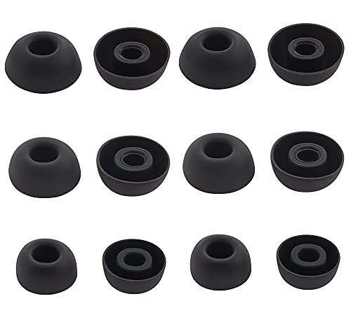 ALXCD Ear Tips Compatible with Beats Studio Buds 2021, S/M/L 3 Sizes 6 Pairs Soft Comfortable Silicone Replacement Earbuds Tips Eartips, Replacement for Beats Studio Buds 2021, 6 Pairs, Black