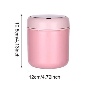 EKDJKK Lunch Container Hot Food Jar, 18 oz Stainless Steel Vacuum Bento Lunch Box for Kids Adult with Spoon, Leak Proof Hot Cold Food for School Office Picnic Travel Outdoors(Pink)