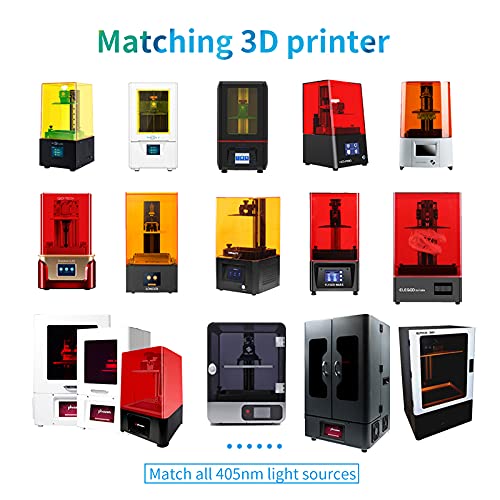 RESIONE Tough 3D Printer Resin, Not Brittle ABS Like Tough & Rigid 3D Resin for LCD 3D Printing UV 405nm (K Black 500g)