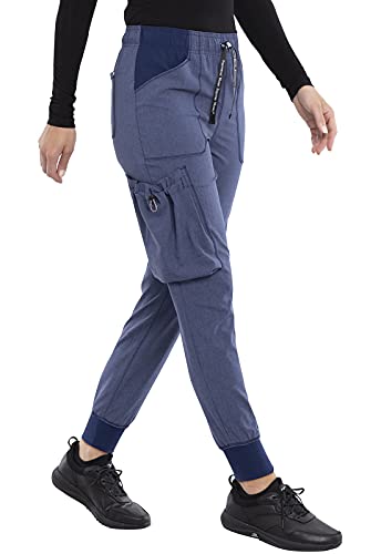 Cherokee iFlex CKK150 Uptown High Rise Jogger by Katie Duke Heather Navy MT