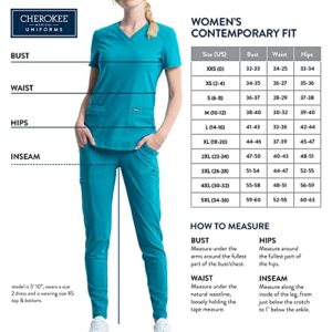 Cherokee iFlex CKK150 Uptown High Rise Jogger by Katie Duke Heather Navy MT