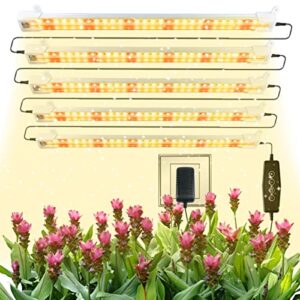 grow light strips, led 150-bulb 3500k dimmable full spectrum plant growing lamp bars for indoor plants hydroponic veg succulent seedling, daisy-chain design