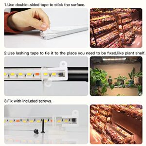 Grow Light Strips, LED 150-Bulb 3500K Dimmable Full Spectrum Plant Growing Lamp Bars for Indoor Plants Hydroponic Veg Succulent Seedling, Daisy-Chain Design