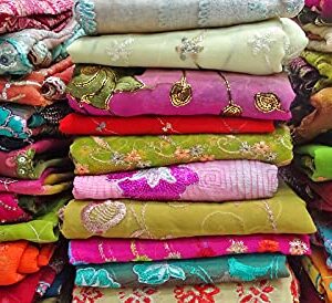 Peegli Pack of 50 Assorted Wholesale Textile Indian Dupatta Women Scarves Handmade Mixed Fabric Lot
