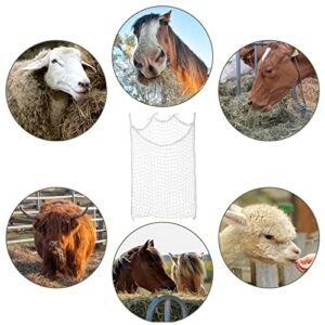 FLKQC Full Day Slow Feed Hay Net Bag Horse Feeding Large Feeder Bag with Small Holes Reduces Horse Feeding Anxiety and Behavioral Issue(36" Length x 32" Width)