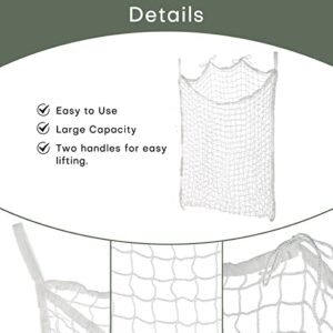 FLKQC Full Day Slow Feed Hay Net Bag Horse Feeding Large Feeder Bag with Small Holes Reduces Horse Feeding Anxiety and Behavioral Issue(36" Length x 32" Width)