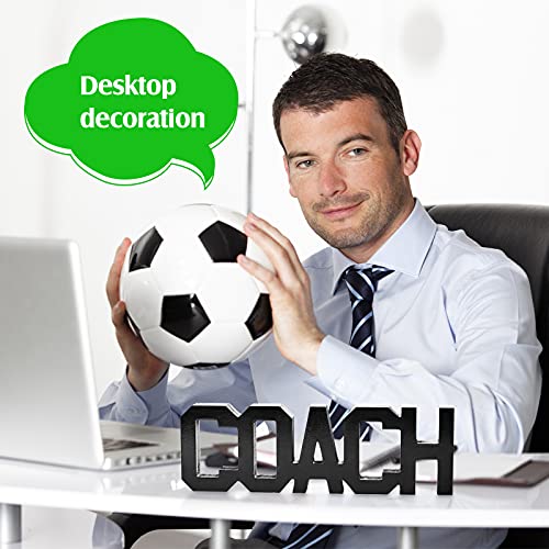 Chinco 3 Pieces Coach Gifts,Coach Wood Sign Desk Shelf Decorations Sports Wood Decor with Gift Box and White Marker Pen for Men Women Basketball Volleyball Baseball Football Hockey Coach(Fresh Style)