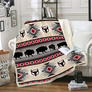 mahome southwest native american throw , indian tribal aztec ultra soft cozy blanket geometry pattern travel couch bed plush blanket (51x59(130x150cm)), 51 in x 59 in (130 x 150 cm)