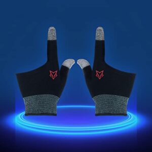 E-Sports Sara Gaming Gloves,Game Gloves, Gaming Finger Sleeves, Anti-Sweat Breathable, Thumb Sleeves for Highly Sensitive Nano-Silver Fiber Material, for Touch Screen (Medium(1pair))