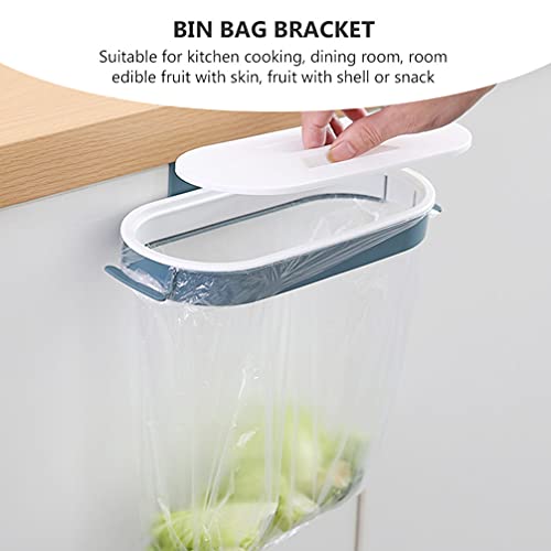 Cabilock Car Trash Bag 2pcs Dark Blue Trash Bag Holders Hanging Garbage Bag Holders Kitchen Trash Bin Racks Hanging Cabinet Door Small Trash Can with Lid for Kitchen Bedroom Dining Room Car Mount