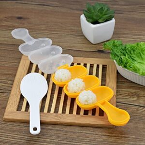 Rice Ball Mold,Rice Ball Shaker, Ball Shaped Kitchen Tools DIY Lunch, Maker Mould Food Decor for Kids, Mold With a Mini Rice Scoop