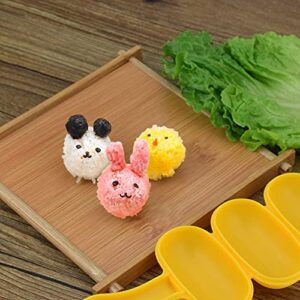Rice Ball Mold,Rice Ball Shaker, Ball Shaped Kitchen Tools DIY Lunch, Maker Mould Food Decor for Kids, Mold With a Mini Rice Scoop