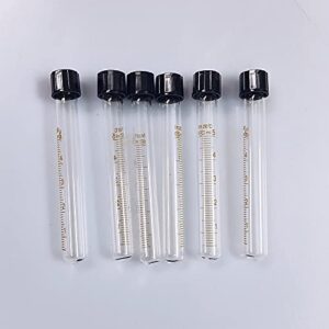 aquarium test glass tube (6-pack | 5-ml | 4 x1/2 inch) for fresh & salt water aquarium lab test