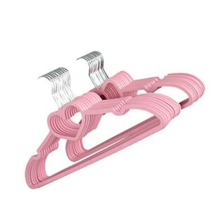 vosarea abs hangers, non- slip clothes hanger 20 pack with pink color and heart pattern, suitable for coat, shirt, dress, trousers, tie